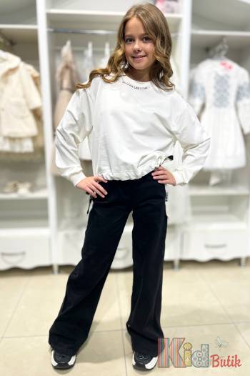Купить Джинсы палаццо для девочки A-yugi Jeans Аю24-26Чор на КидБутик Джинсы палаццо для девочки A-yugi Jeans Аю24-26Чор