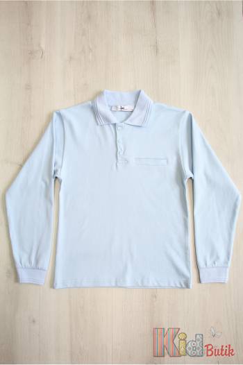 Купить Поло с длинными рукавами голубой для мальчика A-yugi Jeans Аю24-22(7156,7189) на КидБутик Поло с длинными рукавами голубой для мальчика A-yugi Jeans Аю24-22(7156,7189)