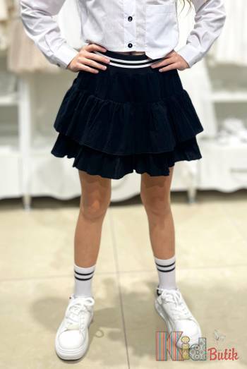 Купить Юбка с широкими рюшами "Fashion" для девочки WKS Wks24-19Чорн на КидБутик Юбка с широкими рюшами "Fashion" для девочки WKS Wks24-19Чорн
