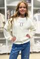 Купить Кардиган молочного цвета для девочки MiniModa Мі24-23Мол на КидБутик Кардиган молочного цвета для девочки MiniModa Мі24-23Мол - фото