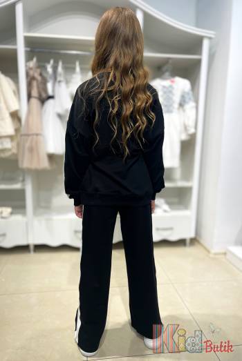 Купити Костюм 2-ка чорного кольору для дівчинки MiniModa Мі24-20 на КідБутік Костюм 2-ка чорного кольору для дівчинки MiniModa Мі24-20