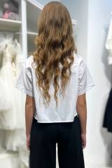 Купить Рубашка белая со складками для девочки MiniModa Мі24-4(5029) на КидБутик Рубашка белая со складками для девочки MiniModa Мі24-4(5029)