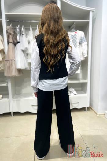 Купити Костюм жилетка+штани чорні для дівчинки MiniModa Мі24-26(3900) на КідБутік Костюм жилетка+штани чорні для дівчинки MiniModa Мі24-26(3900)