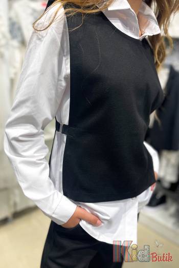 Купити Костюм жилетка+штани чорні для дівчинки MiniModa Мі24-26(3900) на КідБутік Костюм жилетка+штани чорні для дівчинки MiniModa Мі24-26(3900)