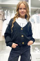 Купить Кардиган черный с крупными косичками для девочки MiniModa Мі24-7Чор(710) на КидБутик Кардиган черный с крупными косичками для девочки MiniModa Мі24-7Чор(710)