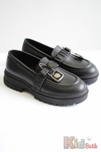 Купити Туфлі-лофери чорного кольору для дівчинки Little Lady КР24-240 S279 на КідБутік Туфлі-лофери чорного кольору для дівчинки Little Lady КР24-240 S279
