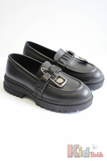 Купити Туфлі-лофери чорного кольору для дівчинки Little Lady КР24-240 S279 на КідБутік Туфлі-лофери чорного кольору для дівчинки Little Lady КР24-240 S279