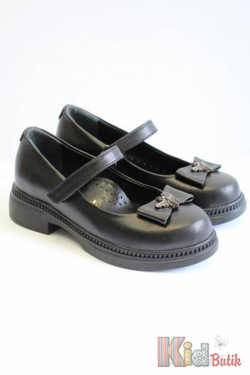 Купить Туфли черные для девочки Little Lady КР24-10 3100FLT на КидБутик Туфли черные для девочки Little Lady КР24-10 3100FLT