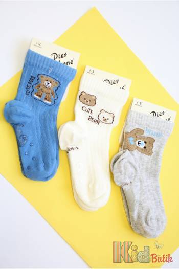 Купить Носки высокие "Cute Bear" для мальчика Pier Lone Р-2326 на КидБутик Носки высокие "Cute Bear" для мальчика Pier Lone Р-2326