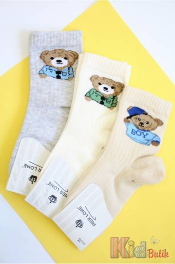 Купить Носки высокие рельефные "TeddyBear" для мальчика Pier Lone Р-2494 на КидБутик Носки высокие рельефные "TeddyBear" для мальчика Pier Lone Р-2494