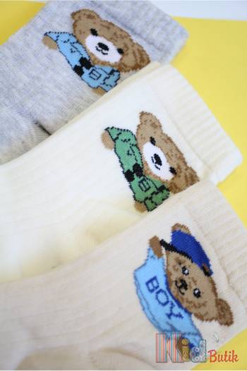 Купить Носки высокие рельефные "TeddyBear" для мальчика Pier Lone Р-2494 на КидБутик Носки высокие рельефные "TeddyBear" для мальчика Pier Lone Р-2494