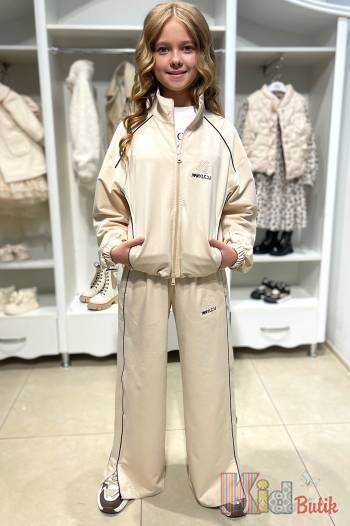 Купити Костюм спортивний бежевий з палаццо для дівчинки LOCOLOCO ЛЛ24-53Беж(7329) на КідБутік Костюм спортивний бежевий з палаццо для дівчинки LOCOLOCO ЛЛ24-53Беж(7329)