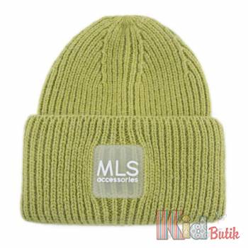 Купити В'язана шапка для дівчинки "Ельбрус" Malisa Accessories ML24-4Лайм на КідБутік В'язана шапка для дівчинки "Ельбрус" Malisa Accessories ML24-4Лайм