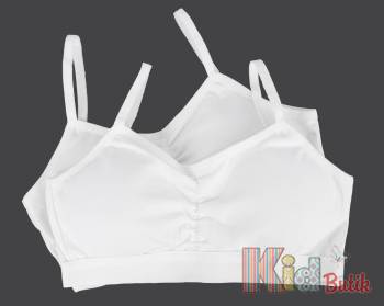 Топ белый с вкладышами и сборочкой для девочки 11-12 лет Katamino 24-К128358б