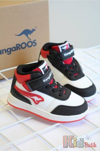 Купить Ботинки хайтопы с красными вставками для мальчика KangaROOS 24-00044-000-5053/А на КидБутик Ботинки хайтопы с красными вставками для мальчика KangaROOS 24-00044-000-5053/А