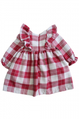 Купить Платье в клетку с рюшами MYMIO baby Му24-4159Брд на КидБутик Платье в клетку с рюшами MYMIO baby Му24-4159Брд