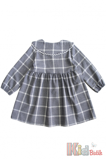 Купить Платье серое + сумочка "Цветочек" для девочки Lilax Kids Л24-6523Ср на КидБутик Платье серое + сумочка "Цветочек" для девочки Lilax Kids Л24-6523Ср