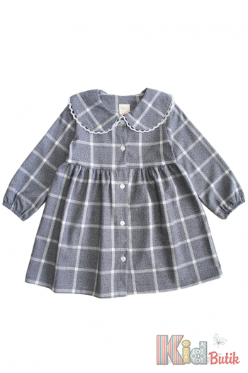 Купить Платье серое + сумочка "Цветочек" для девочки Lilax Kids Л24-6523Ср на КидБутик Платье серое + сумочка "Цветочек" для девочки Lilax Kids Л24-6523Ср