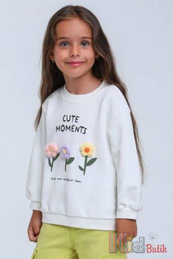 Свитшот молочного цвета для девочки Escabel Kids Ес24-65