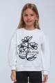 Купить Свитшот молочного цвета для девочки Escabel Kids Ес24-68Бл на КидБутик Свитшот молочного цвета для девочки Escabel Kids Ес24-68Бл - фото