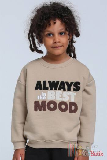 Купить Свитшот бежевый "Always in the Best Mood" для мальчика Jack Lions Ес24-44(1755) на КидБутик Свитшот бежевый "Always in the Best Mood" для мальчика Jack Lions Ес24-44(1755)