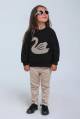 Купити Світшот чорний "Лебідь" для дівчинки Escabel Kids Ес24-64(35846) на КідБутік Світшот чорний "Лебідь" для дівчинки Escabel Kids Ес24-64(35846) - фото 3