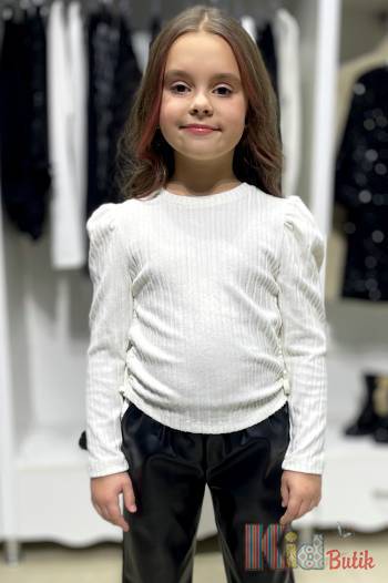 Купить Кофточка молочная в широкие рубчики для девочки Escabel Kids Ес24-72(35937) на КидБутик Кофточка молочная в широкие рубчики для девочки Escabel Kids Ес24-72(35937)