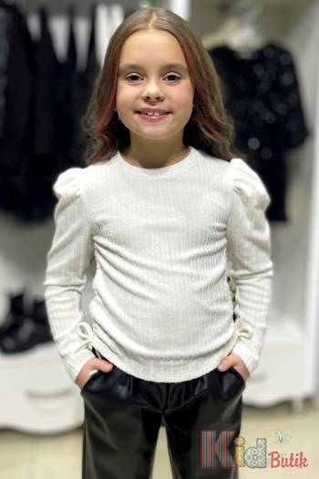 Купить Кофточка молочная в широкие рубчики для девочки Escabel Kids Ес24-72(35937) на КидБутик Кофточка молочная в широкие рубчики для девочки Escabel Kids Ес24-72(35937)