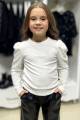 Купить Кофточка молочная в широкие рубчики для девочки Escabel Kids Ес24-72(35937) на КидБутик Кофточка молочная в широкие рубчики для девочки Escabel Kids Ес24-72(35937) - фото 4