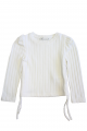 Купить Кофточка молочная в широкие рубчики для девочки Escabel Kids Ес24-72(35937) на КидБутик Кофточка молочная в широкие рубчики для девочки Escabel Kids Ес24-72(35937) - фото 3