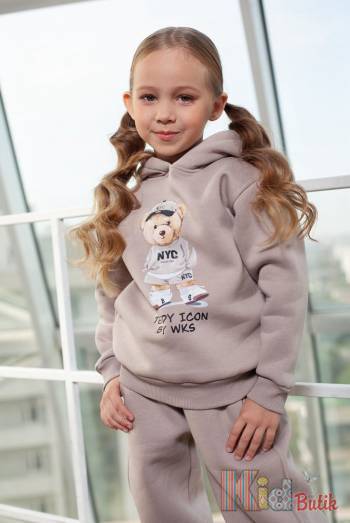 Купити Костюм спортивний утеплений "Teddy Icon" для дівчинки WKS Wks25-70Капуч на КідБутік Костюм спортивний утеплений "Teddy Icon" для дівчинки WKS Wks25-70Капуч