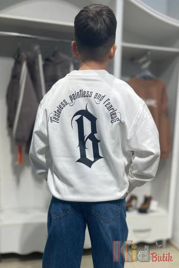 Купити Світшот білий "B" для хлопчика Інші бренди И24-93Бл(41016) на КідБутік Світшот білий "B" для хлопчика Інші бренди И24-93Бл(41016)