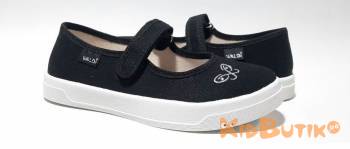 Купить Тапочки черные с бабочкой "Алина" для девочки Waldi 26-390-132-2 на КидБутик Тапочки черные с бабочкой "Алина" для девочки Waldi 26-390-132-2