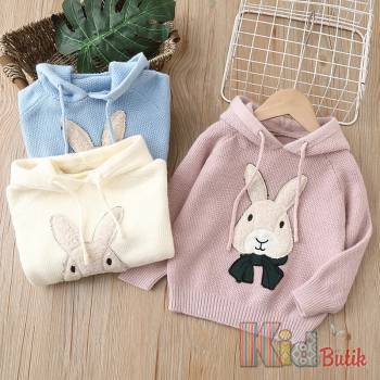 Купить Худи для девочки молочный вязаный "Кролик" Bolina Baby И24-128Мол(2228) на КидБутик Худи для девочки молочный вязаный "Кролик" Bolina Baby И24-128Мол(2228)