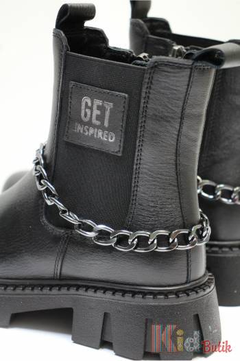 Купить Ботинки утепленные черного цвета для девочки Kemal Pafi КР24-740 22610FL на КидБутик Ботинки утепленные черного цвета для девочки Kemal Pafi КР24-740 22610FL