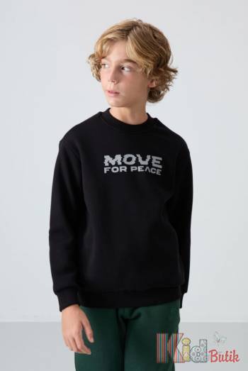Купити Світшот чорний "Move for Peace" для хлопчика Tommy Life ТЛ24-4(11216) на КідБутік Світшот чорний "Move for Peace" для хлопчика Tommy Life ТЛ24-4(11216)