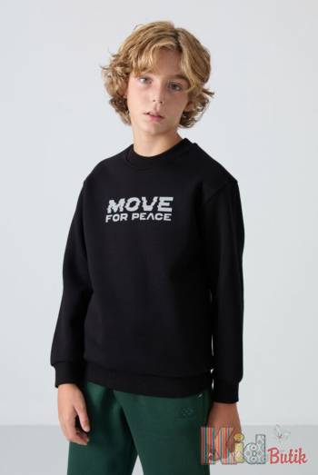Купити Світшот чорний "Move for Peace" для хлопчика Tommy Life ТЛ24-4(11216) на КідБутік Світшот чорний "Move for Peace" для хлопчика Tommy Life ТЛ24-4(11216)