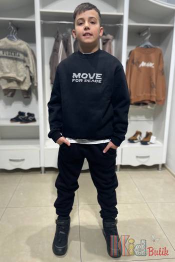 Купити Світшот чорний "Move for Peace" для хлопчика Tommy Life ТЛ24-4(11216) на КідБутік Світшот чорний "Move for Peace" для хлопчика Tommy Life ТЛ24-4(11216)