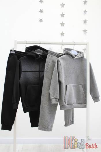 Купить Костюм спортивный утепленный серого цвета Tommy Life ТЛ24-11 на КидБутик Костюм спортивный утепленный серого цвета Tommy Life ТЛ24-11