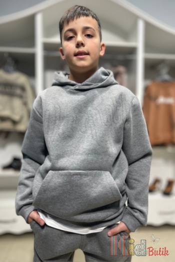 Купить Костюм спортивный утепленный серого цвета Tommy Life ТЛ24-11 на КидБутик Костюм спортивный утепленный серого цвета Tommy Life ТЛ24-11