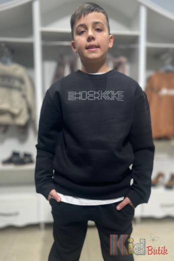 Купить Костюм спортивный утепленный черного цвета Tommy Life ТЛ24-12 на КидБутик Костюм спортивный утепленный черного цвета Tommy Life ТЛ24-12