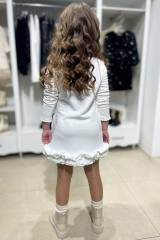 Купить Платье молочное с воланами для девочки Weekend Wk24-40мол на КидБутик Платье молочное с воланами для девочки Weekend Wk24-40мол