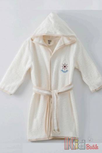 Купить Халат махровый молочный с бежевым "Sea" Ramel Kids 24-407 Крем/Бж на КидБутик Халат махровый молочный с бежевым "Sea" Ramel Kids 24-407 Крем/Бж