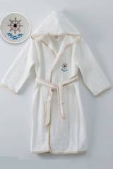 Купить Халат махровый молочный с бежевым "Sea" Ramel Kids 24-407 Крем/Бж на КидБутик Халат махровый молочный с бежевым "Sea" Ramel Kids 24-407 Крем/Бж