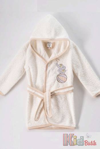 Купить Халат махровый молочный с бежевым "Слоненок" Ramel Kids 24-481Бж/крем на КидБутик Халат махровый молочный с бежевым "Слоненок" Ramel Kids 24-481Бж/крем