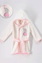 Купить Халат махровый молочный с розовым "Слоненок" Ramel Kids 24-481Рз/крем на КидБутик Халат махровый молочный с розовым "Слоненок" Ramel Kids 24-481Рз/крем