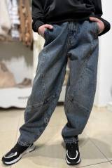 Купить Джинсы багги синего цвета для девочки Suzie Сю24-66Сн на КидБутик Джинсы багги синего цвета для девочки Suzie Сю24-66Сн