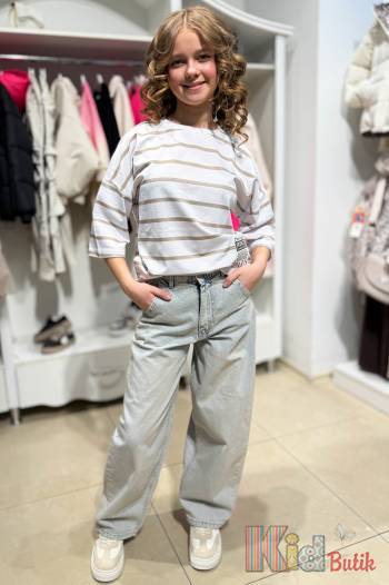 Купить Футболка в бежеву полоску для девочки MiniModa Мі24-14Беж(3955) на КидБутик Футболка в бежеву полоску для девочки MiniModa Мі24-14Беж(3955)