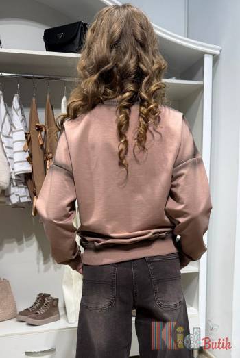 Купити Світшот світло-коричневого кольору для дівчинки MiniModa Мі24-40(3954М) на КідБутік Світшот світло-коричневого кольору для дівчинки MiniModa Мі24-40(3954М)