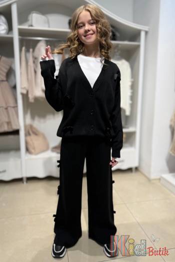Купить Костюм кардиган+палаццо с бантиками MiniModa Мі24-35(1581S) на КидБутик Костюм кардиган+палаццо с бантиками MiniModa Мі24-35(1581S)